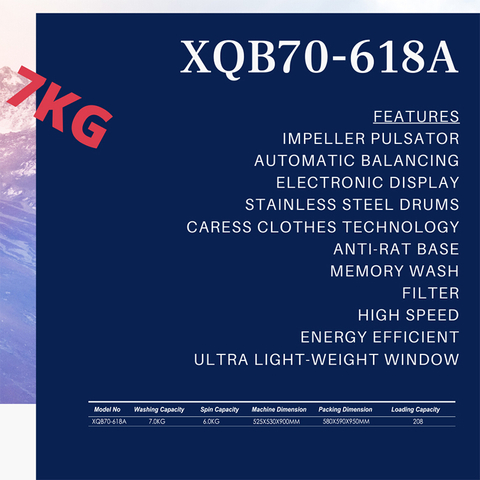 White Manual Lint Top Loading Washing Machine